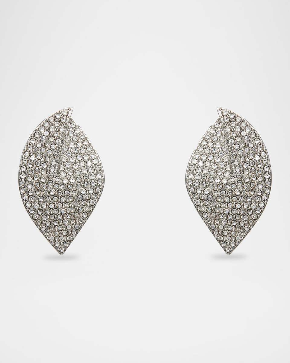 Pave Deco Feather Earrings